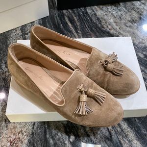 Gianvito Rossi Tassel Beige Loafers 37